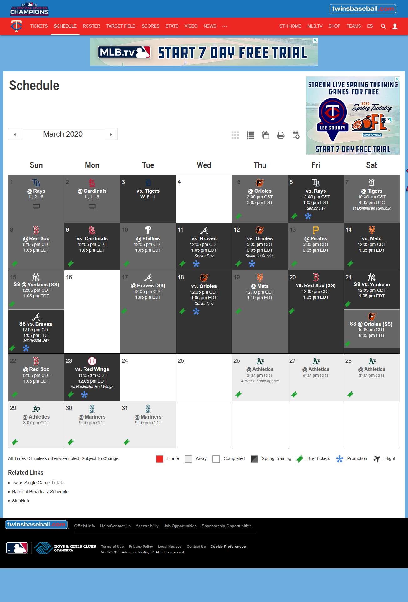 Screenshot_2020-03-05 Minnesota Twins Schedule(1)